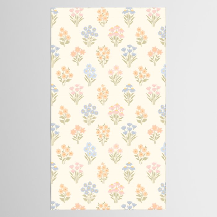 Pastel Wildflower Bouquets Tablecloth Gallery Image 2
