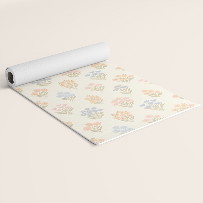 Pastel Wildflower Bouquets Yoga Mat Gallery Image 2