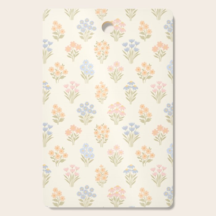 Pastel Wildflower Bouquets Cutting Board Gallery Image 1