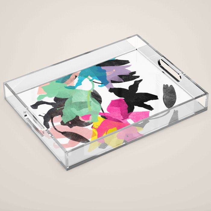 lily 1 sq Acrylic Tray Gallery Image 1
