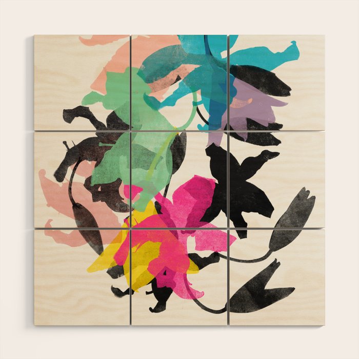 lily 1 sq Wood Wall Art Gallery Image 1