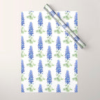 Texas bluebonnet in watercolor Wrapping Paper Gallery Image 1