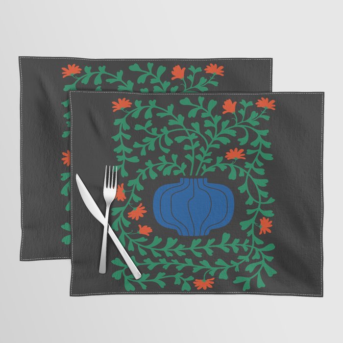 Summer Bloom: Midnight Rain Forest Placemat Gallery Image 1