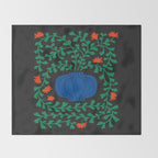 Summer Bloom: Midnight Rain Forest Throw Blanket Gallery Image 2