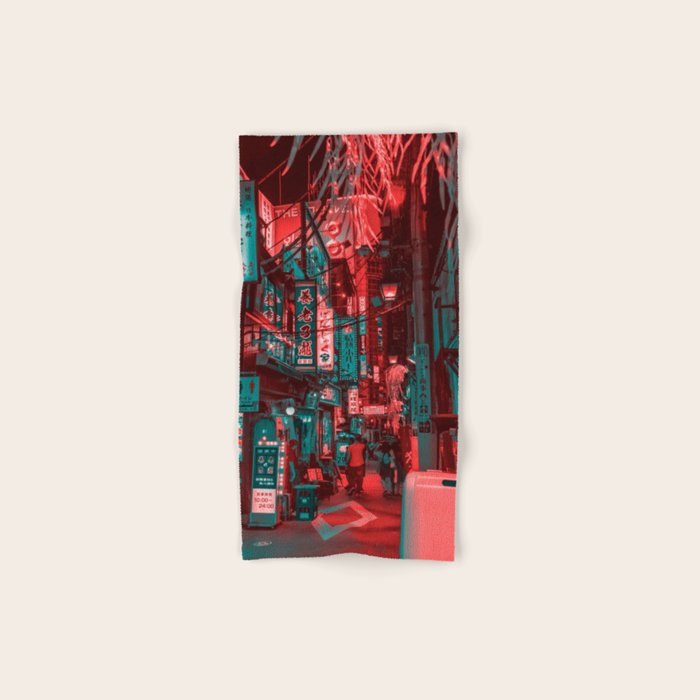 Anime Japan Street Bath Towel Gallery Image 1