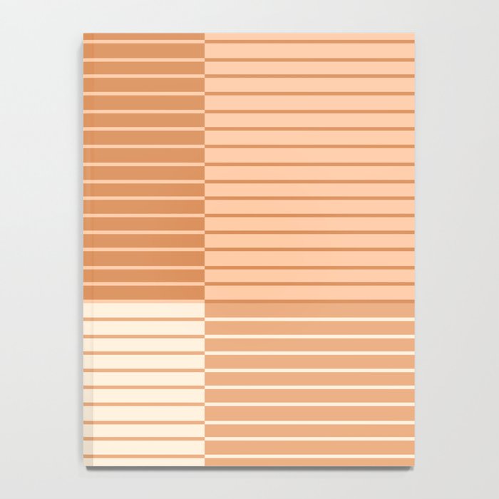 Color Block Line Abstract LXXIII Pantone Peach Fuzz Notebook Gallery Image 4