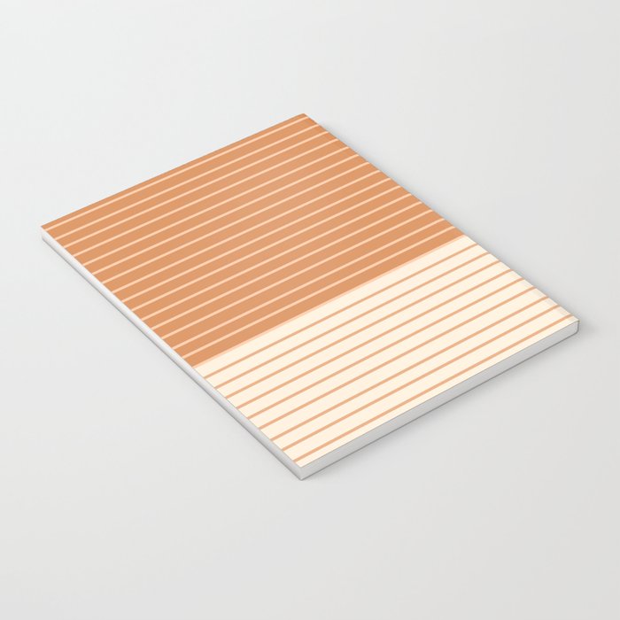 Color Block Line Abstract LXXIII Pantone Peach Fuzz Notebook Gallery Image 3