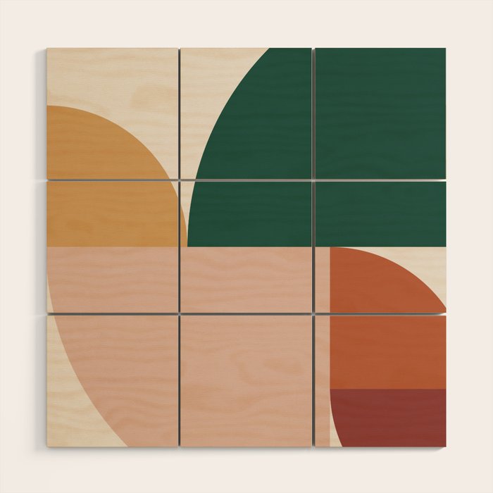 Abstract Geometric 11 Wood Wall Art Gallery Image 1