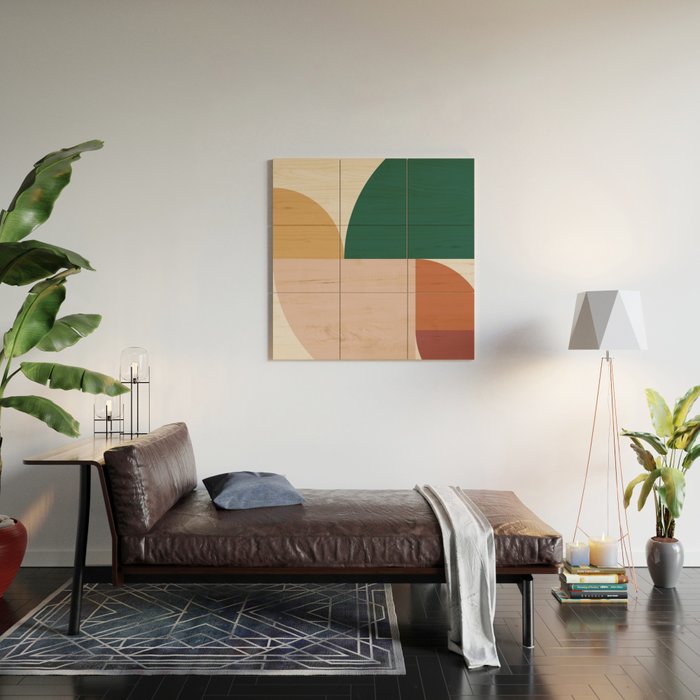 Abstract Geometric 11 Wood Wall Art Gallery Image 2