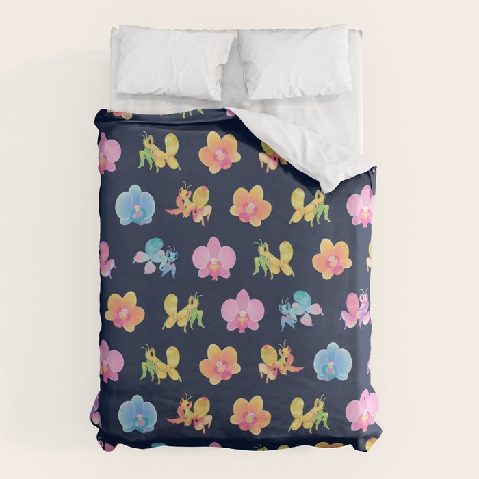 Orchid mantis - Dark Duvet Cover Gallery Image 6