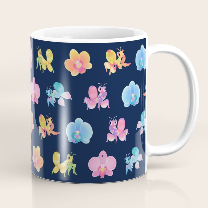 Orchid mantis - Dark Coffee Mug Gallery Image 1