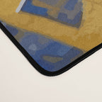 Geometric Blue and Gold Klimt Cat Desk Mat Gallery Image 4