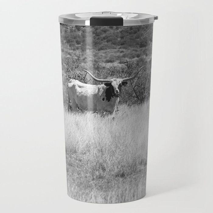 West Texas Longhorn Photography Travel Mug Gallery Image 1