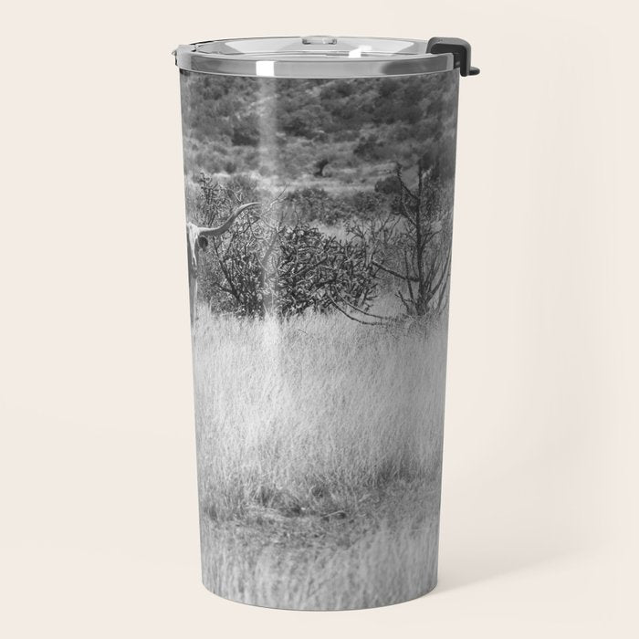West Texas Longhorn Photography Travel Mug Gallery Image 2