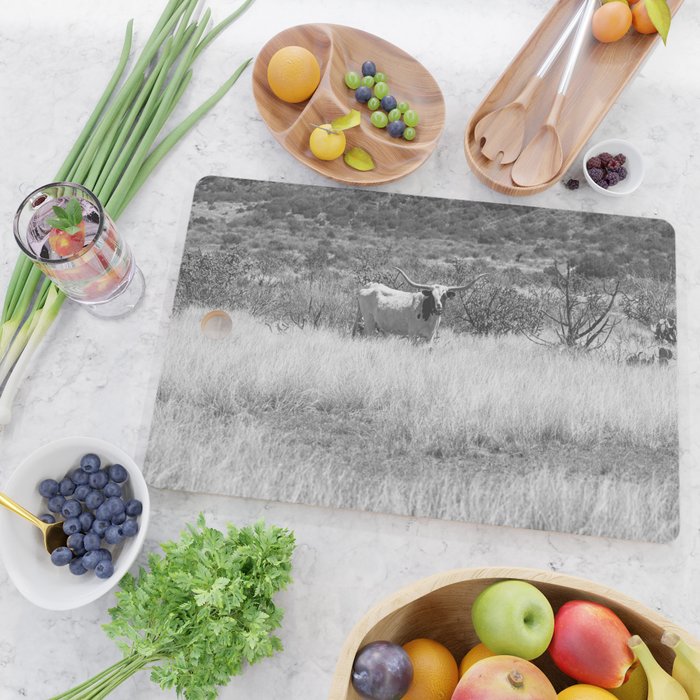 West Texas Longhorn Photography Cutting Board Gallery Image 2
