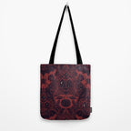 Gothic Halloween Damask - Red black and white  Tote Bag Gallery Image 2