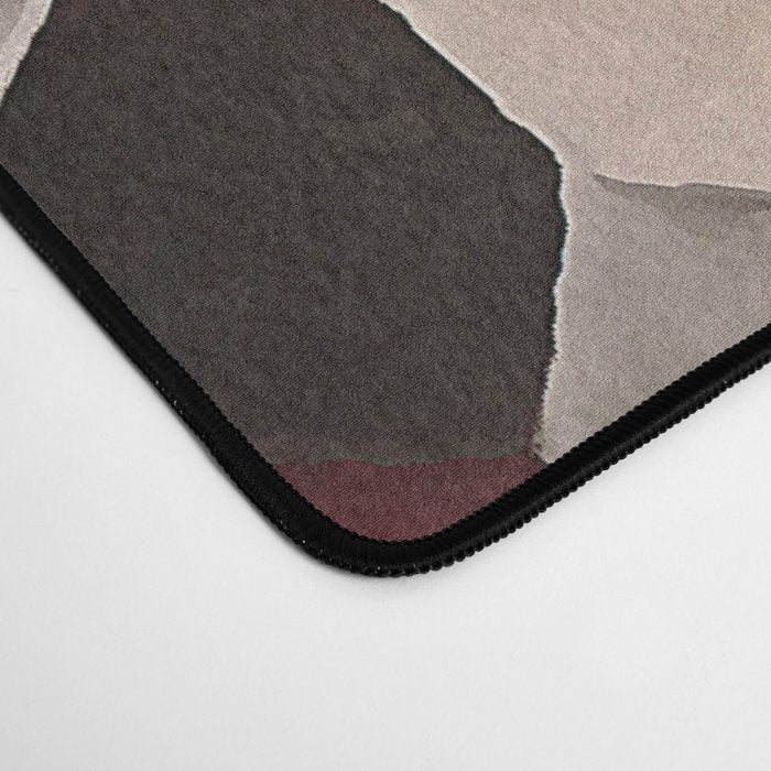Hexagon Pattern In Gray and Burgundy Autumn Colors Desk Mat Gallery Image 4