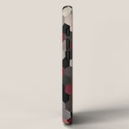 Hexagon Pattern In Gray and Burgundy Autumn Colors iPhone Case Gallery Image 2