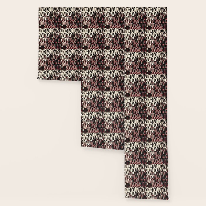 Hexagon Pattern In Gray and Burgundy Autumn Colors Wallpaper Gallery Image 3