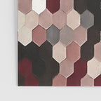 Hexagon Pattern In Gray and Burgundy Autumn Colors Poster Gallery Image 3