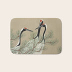 Japanese Tapestries, Japan Prints: Cranes from Momoyogusa by Kamisaka Sekka Bath Mat Gallery Image 1