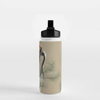 Japanese Tapestries, Japan Prints: Cranes from Momoyogusa by Kamisaka Sekka Water Bottle Gallery Image 2