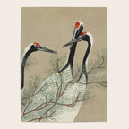 Japanese Tapestries, Japan Prints: Cranes from Momoyogusa by Kamisaka Sekka Poster Gallery Image 4