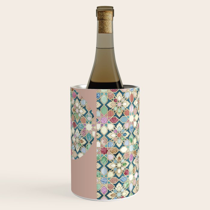 Muted Moroccan Mosaic Tiles Wine Chiller Gallery Image 2