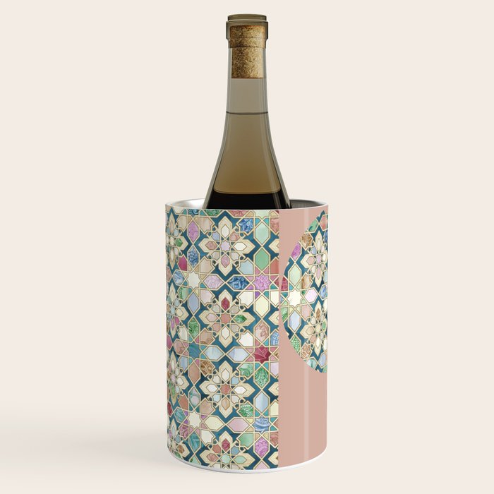 Muted Moroccan Mosaic Tiles Wine Chiller Gallery Image 3