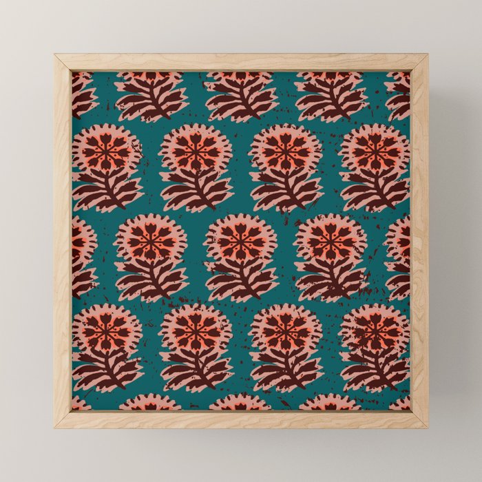 MACHA TEAL COSMOS Mini Art Print Gallery Image 1