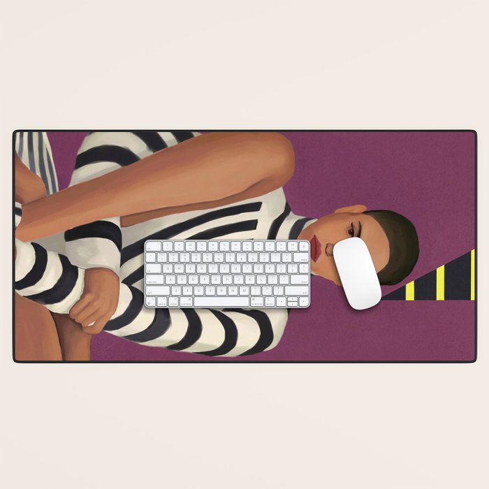 Stripes in Stillness Desk Mat Gallery Image 1