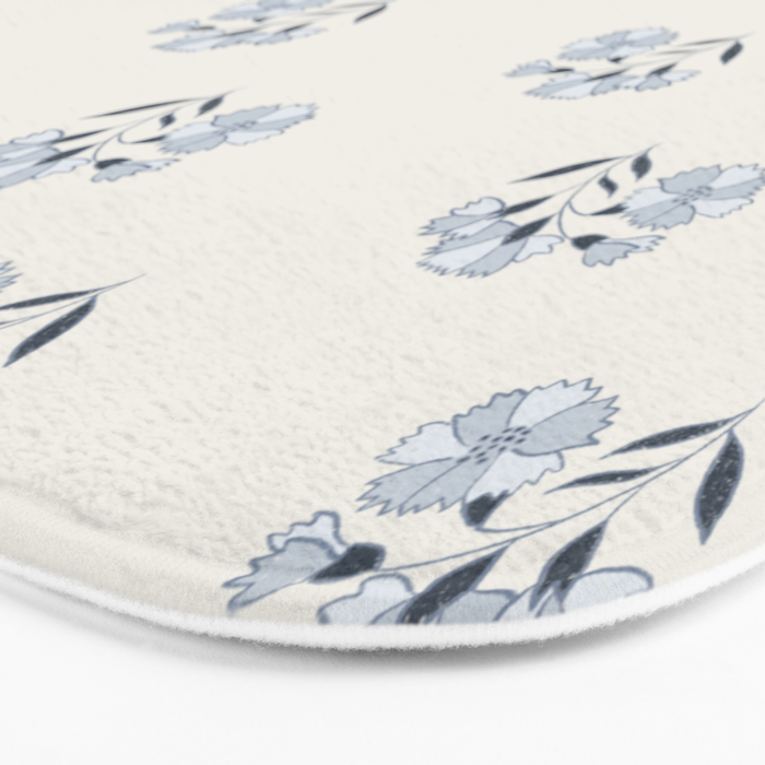 Floral Block Print Bath Mat Gallery Image 3