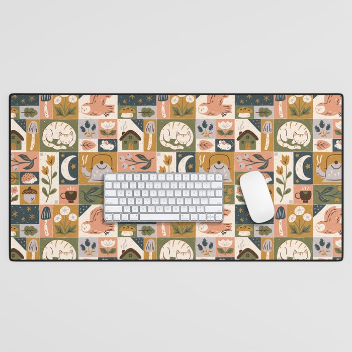 Repose - Cozy Patchwork Desk Mat Gallery Image 1