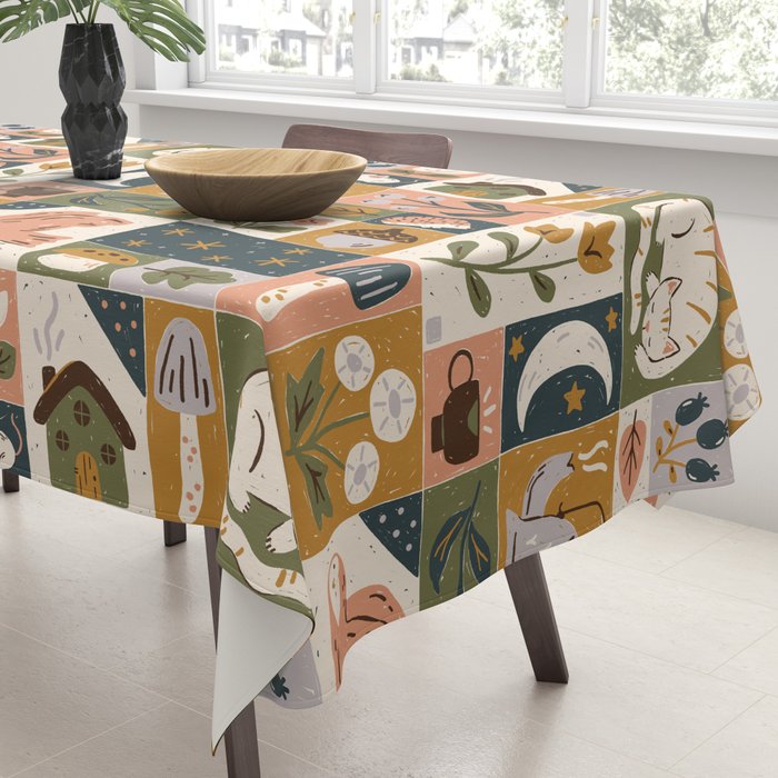 Repose - Cozy Patchwork Tablecloth Gallery Image 3