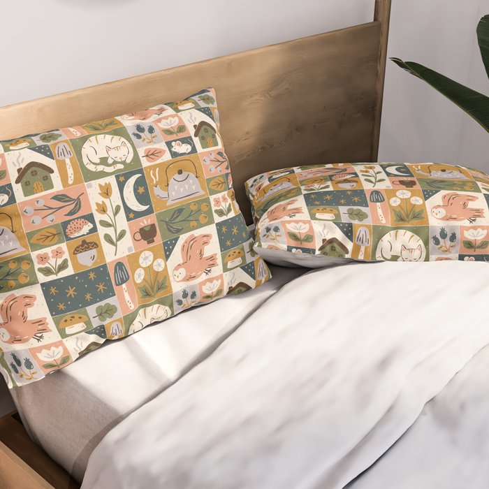 Repose - Cozy Patchwork Pillow Sham Gallery Image 2