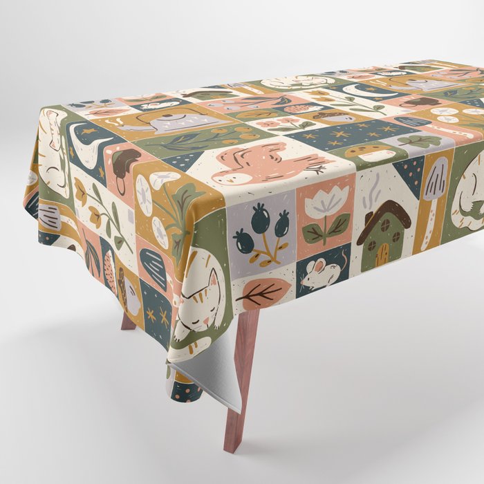 Repose - Cozy Patchwork Tablecloth Gallery Image 1