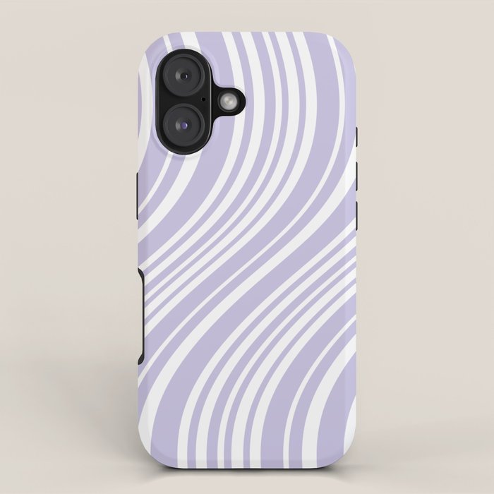 Wavy Stripes XXVIII - Lilac Purple iPhone Case Gallery Image 1
