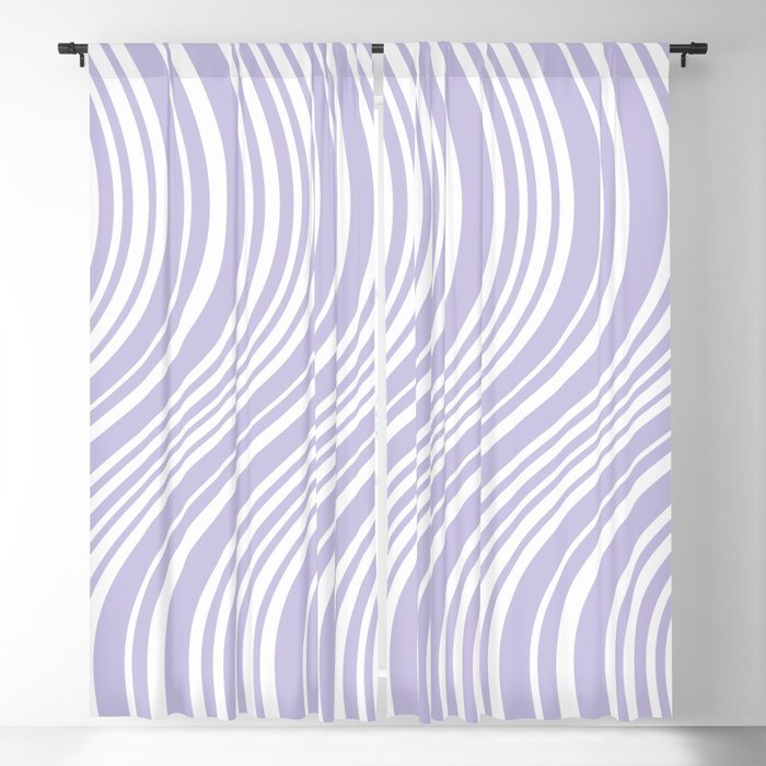 Wavy Stripes XXVIII - Lilac Purple Window Curtain Gallery Image 5