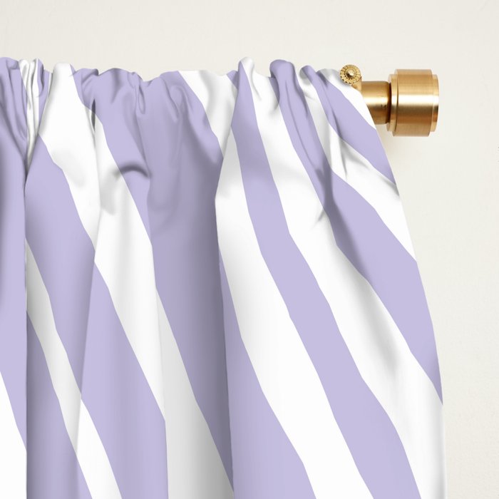 Wavy Stripes XXVIII - Lilac Purple Window Curtain Gallery Image 2