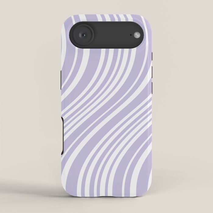 Wavy Stripes XXVIII - Lilac Purple iPhone Case Gallery Image 2