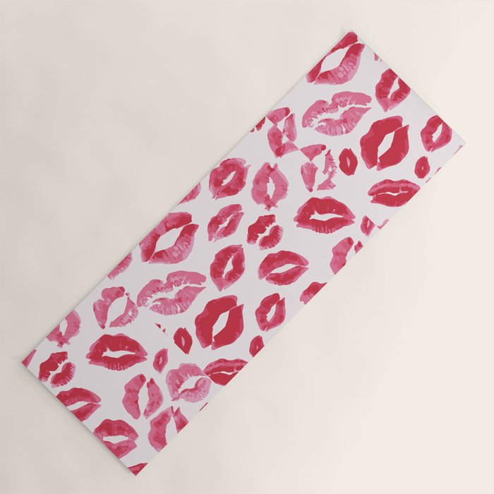 Lipstick Kisses Yoga Mat Gallery Image 1