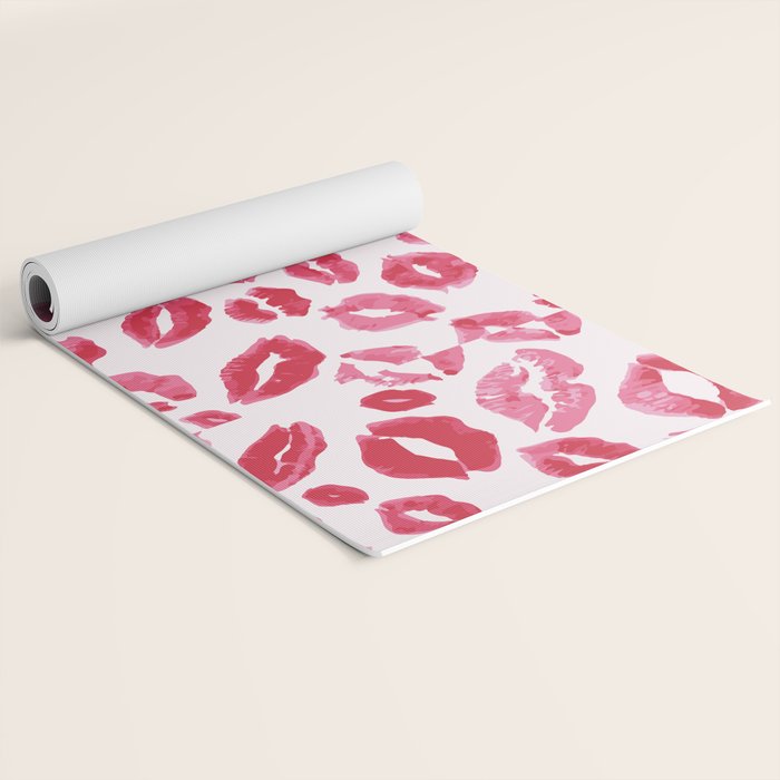 Lipstick Kisses Yoga Mat Gallery Image 2
