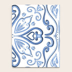 Blue and White Elegant Tiled Pattern Notebook Gallery Image 4
