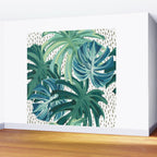 Tropical Palms, Green and Blue, Abstract Wall Mural Gallery Image 2
