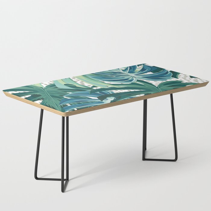 Tropical Palms, Green and Blue, Abstract Coffee Table Gallery Image 1