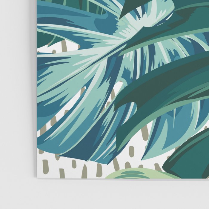 Tropical Palms, Green and Blue, Abstract Poster Gallery Image 3