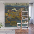 Canadian Landscape Oil Painting Franklin Carmichael Art Nouveau Post-Impressionism Grace Lake 1931 Wall Mural Gallery Image 1