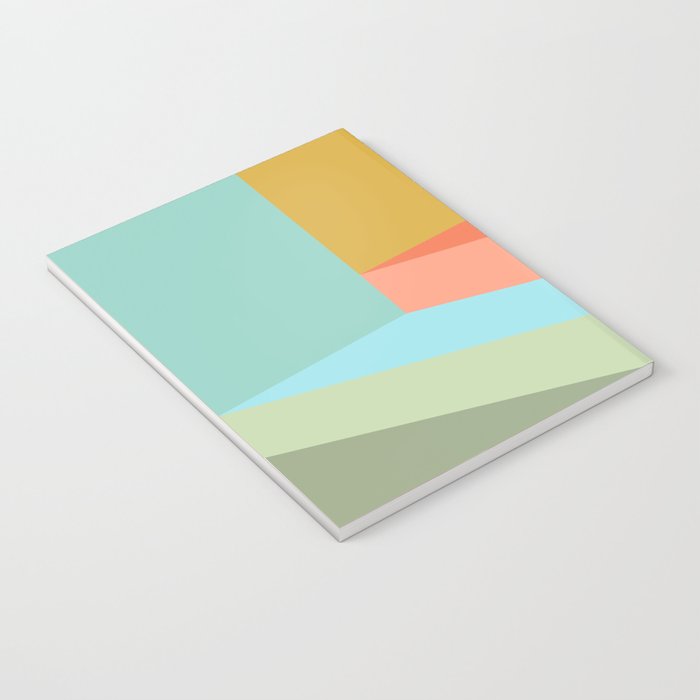 Abstract Geometry Steps in Beachy Pastels Notebook Gallery Image 3