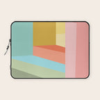 Abstract Geometry Steps in Beachy Pastels Laptop Sleeve Gallery Image 1