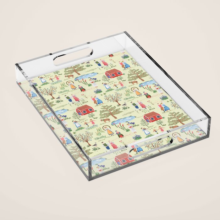 Swedish Folk Art - Midsummer Acrylic Tray Gallery Image 1